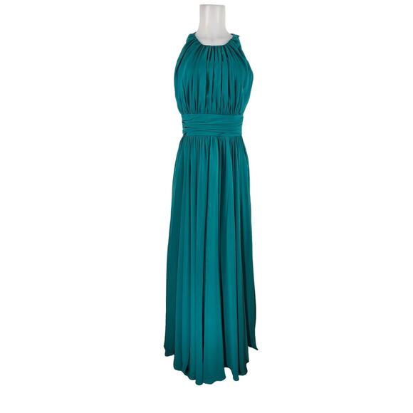 Badgley Mischka Green Women's Long Flowy Romantic Formal Dress 10 - Picture 1 of 7